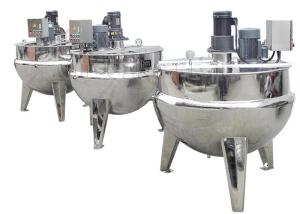Quality Commercial Food Processing Machine , Stainless Steel Cooking Kettle With Mixer / Cover wholesale