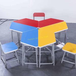 Quality Durable Amusement Colorful Student Desk And Chair Set / Kids School Table wholesale