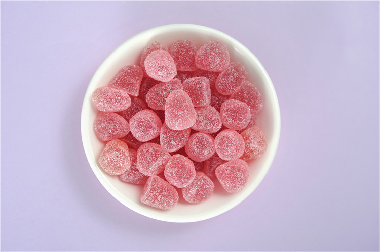 Grape Flavor Custom Gummy Candy , Gelatin Gummy Ball Candy In Bottle