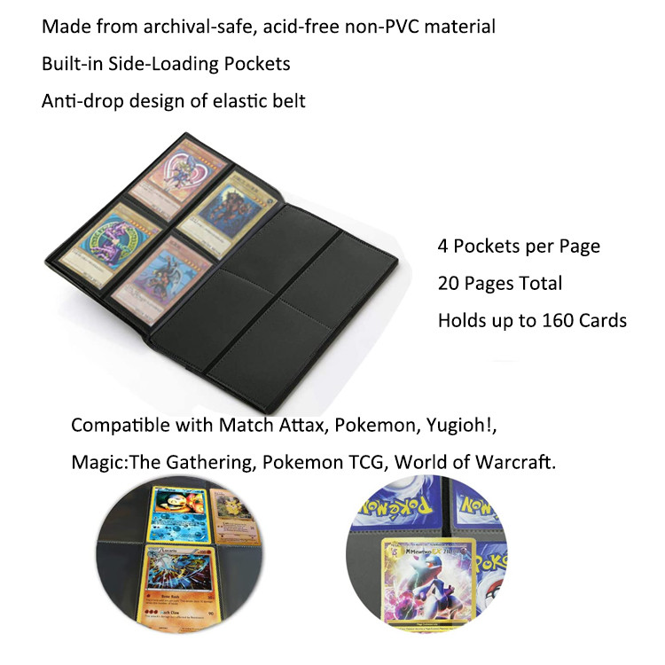 Pokemon 38 Pages 3.6x2.6 Inches Trading Card Sleeve For Stamps