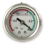 Back Mount Glycerin Filled Pressure Gauge For Vacuum Pump 40mm