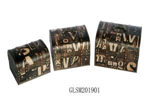 Quality OBM 3 sets L32*25 Leather Storage Trunks And Chests wholesale
