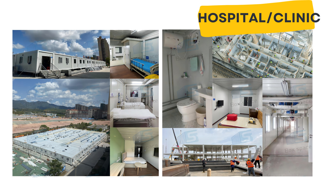 Flexible And Convenient Portable Site Office Container Modular Steel Frame Rock Wool Sandwich Panel Modular House