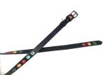 Black Flower Embroidered Full Grain Cow Leather Belts