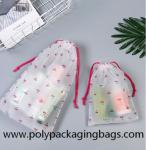 0.06mm Printed Transparent PE Drawstring Storage Bag