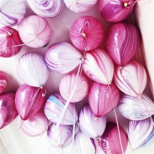 Quality 9pcs Colorful Wedding Valetine's Day Agate Marble Balloons Decoration Baby Shower Birthday Party Agate Decor Supplies wholesale