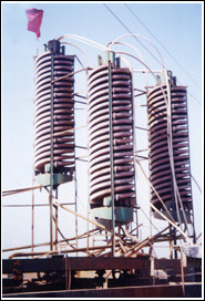 Chlorine Plastic Anti Rust 6t/H Spiral Chute Separator and ore dressing machine manufacturer