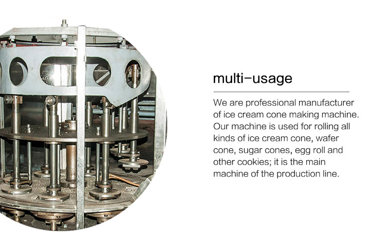 PLC Automatic Waffle Cone Production Line Waffle Biscuit Making Machine