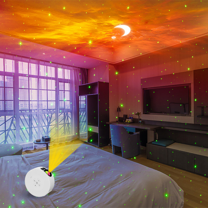 Portable Ultraquiet Moon Star Projector Nebula Cloud With Timing Remote