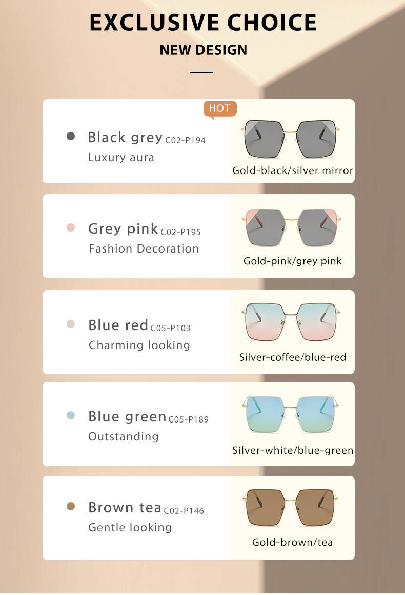 OEM Metal Frame Sunglasses , TAC Lens Lightweight Sunglasses Womens