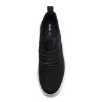 Antiskid Breathable Black Leather Casual Sneakers UK 11 12 13 Size