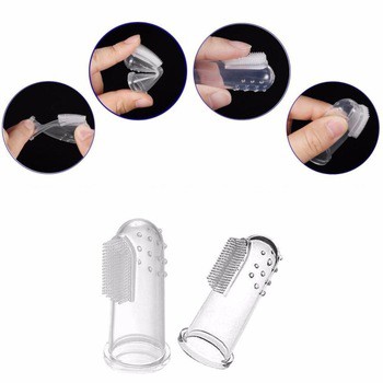 Fancy reusable high quality silicone baby finger tooth brush soft healthy brush tooth cleaning tool