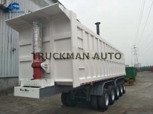 Quality Heavy Duty Semi Tipper Trailer , Semi Bottom Dump Trailers With Hyva Brand Lifting wholesale