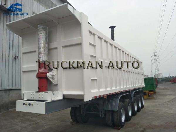 Heavy Duty Semi Tipper Trailer , Semi Bottom Dump Trailers With Hyva Brand