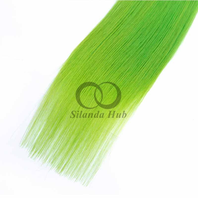 #T1B/Green Straight Remy Human Hair Bundles Sew In Weave Bundles Brazilian Bundle Deals