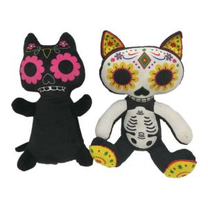 Quality 0.92ft 0.28M Skeleton Cat Halloween Stuffed Animal 2 ASST wholesale