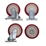 3 inch 4 inch 5 inch Red PVC Industry Medium Duty Caster Wheels