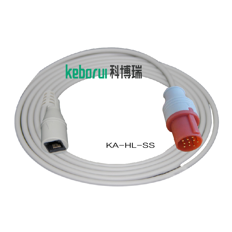 IBP adapter cable compatible for GE-Hellige monitor to Smiths transducer