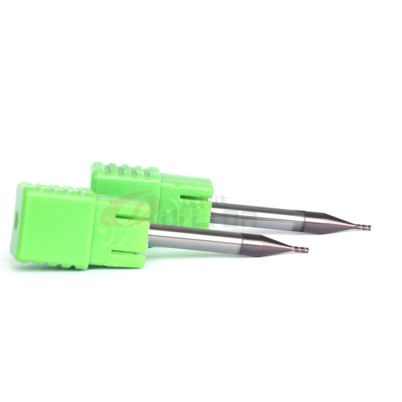 0.039" 1mm Variable Helix Carbide End Mill For Aluminum HRC60 4 Flute CNC