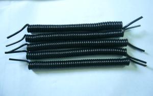 Quality Factory OEM TPU High Quality Black Spiral Coil Tether Part 2.5mm Diametre 15cm Length wholesale
