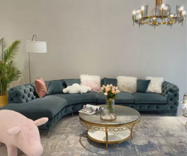 American Style Tufted Living Room Sectional Sofa 3 Piece For Home