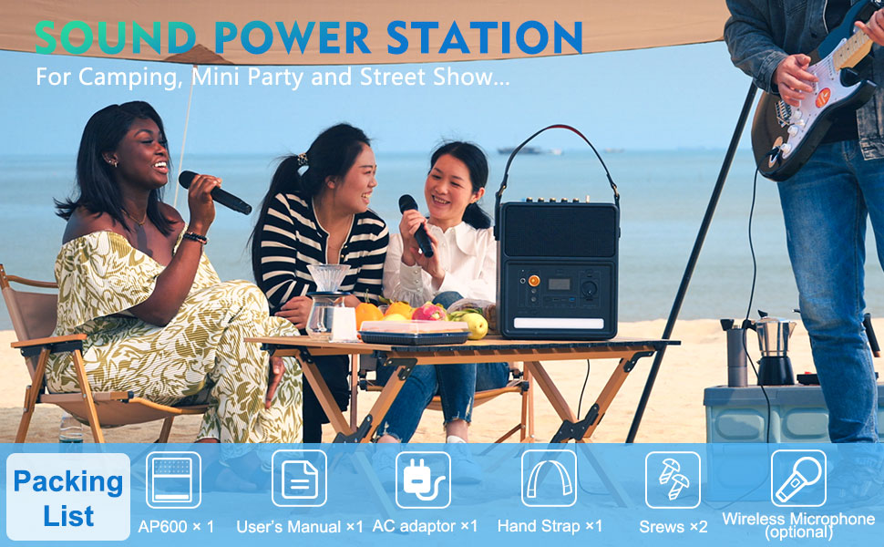 Universal Socket 800W Lithium Battery Solar Power Bank for Party Karaoke Outdoor Energy Supply