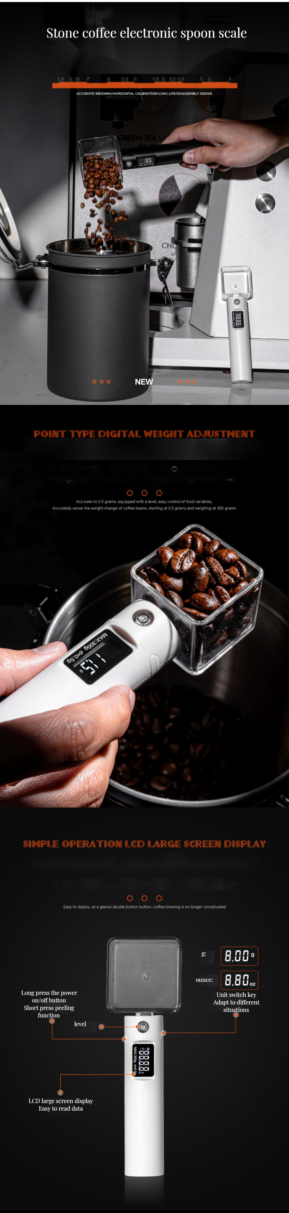 300g Max Pet Feeding Food Scale 50ml 25ml Spoon 0.1g Electronic Digital Dog Spoon Scale Stocked