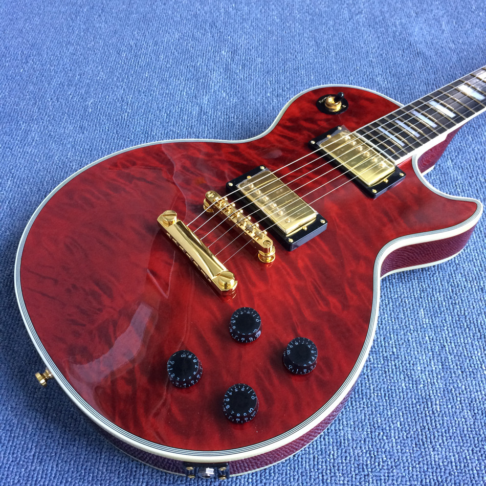New style LP Electric guitar,Ebony Fingerboard,a piece of neck,Electric guitar with red wine