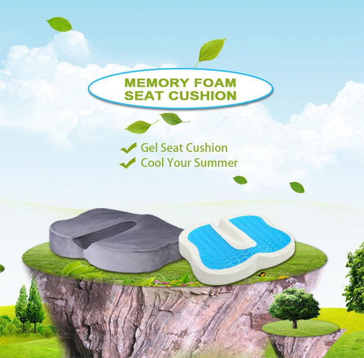 Coccyx Orthopedic Memory Foam Cushion With Cooling Gel For Office Chair