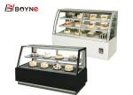 Coffee Shop Cake Display Showcase Two Layer Belved Black Marble Base