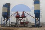 HZS75 Dry Batch Concrete Plant , Twin Shaft Concrete Batch Mix Plant