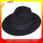 T0061197 Sun Accessory customized winner fashion 100% wool felt fedora hats,