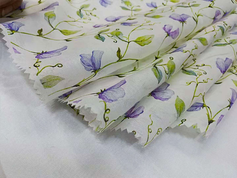 100-120gsm Animal Floral Silk Chiffon Fabrics 70% Silk 30% Cotton Blend Material