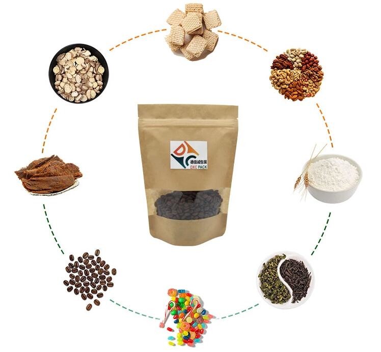 Moisture Proof Printed Stand Up Zipper Mylar Coffee Bags