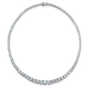 Quality Iced Out Tennis Chain White Mix CZ Pong Setting Ice Necklace For Hip Hop Lovers wholesale
