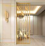 PVD Gold Coated Stainless Steel Room Partition GB Standard Size 1x2.5meter