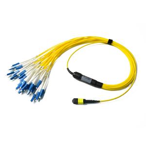 Quality 24 Core MPO-LC Duplex 3.0mm SM Fiber Breakout Cable wholesale