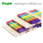 Natural wood color, asst colors wooden craft sticks with holes for hobbies and