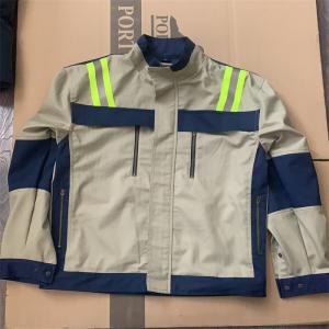 Quality 260gsm Cotton Fire Resistant Jackets For Mining Industrial EN11612 wholesale