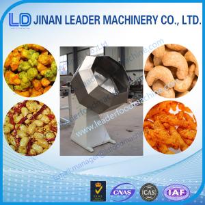 Quality Industrial double single-drum snack puff food flavoring line wholesale