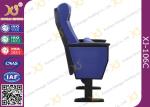 School Conference Hall / Theatre Seating Chairs PU Armrest High Back Cushion