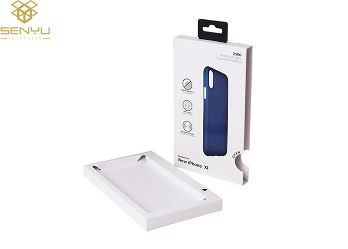 350gsm white cardboard mobile phone case package for iphone x paper box