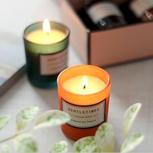 Quality Christmas Luxury Packaging Home Scented Candles Colorful Glass Candle Jar wholesale