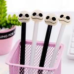 Halloween Gift creative gel ink pen 0.5mm Creative Scary Skeleton Head Model Gel