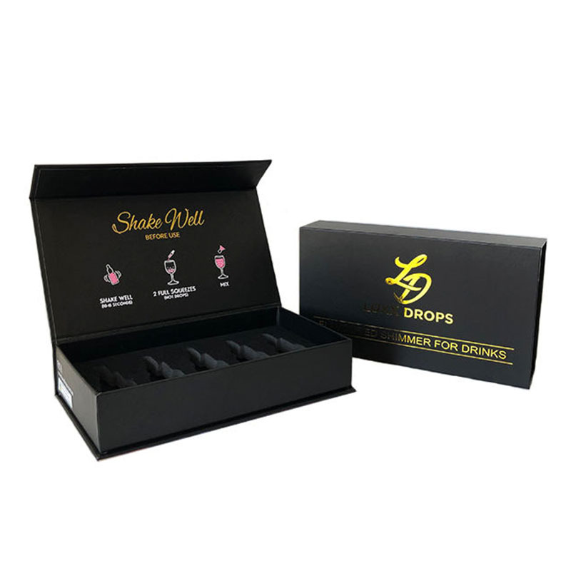 Cosmetic Rigid Cardboard Display Box Magnetic Essential Oil Gift Box Packaging
