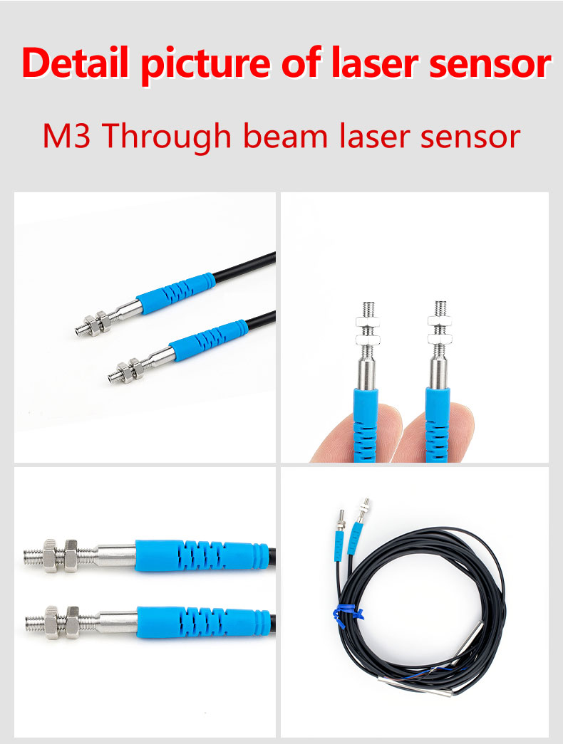 LUOSHIDA DC 3 Wire All Series Through Beam Laser Sensor 20m / 30m Sensing Distance