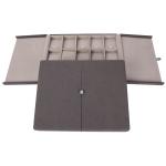 20 Slots Gray Necklace Display Box , Folding Stackable Jewelry Display Trays