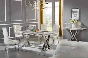 Quality Nordic Marble Modern Luxe Stainless Steel Leg Dining Table Restaurant High End wholesale