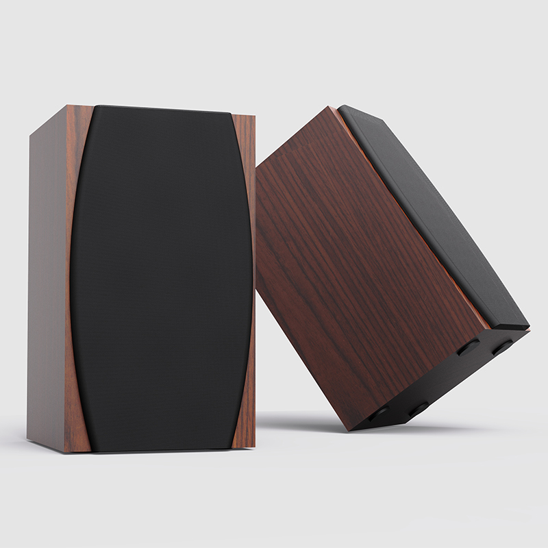 DC Power Source Wood Cabinet Bookshelf Speakers 2.0 HiFi Sound for Home Theater System