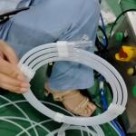 80-150mm Medical Tube Coiling Packaging Machine For Single Double Hose Coiling